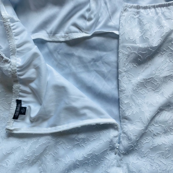 Wild Fable white Ruffle Short Sleeve Mini A-Line Dress - Picture 11 of 12